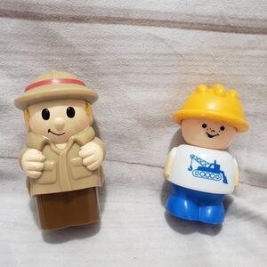 Mega Bloks Safari Tour Guide Shelcore Blocks Construction Worker Figures Pretend